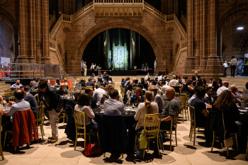 Conference dinner in Liverpool cathedral - magic!